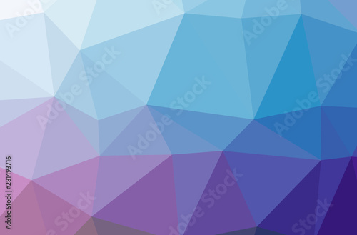 Illustration of abstract Blue  Purple horizontal low poly background. Beautiful polygon design pattern.
