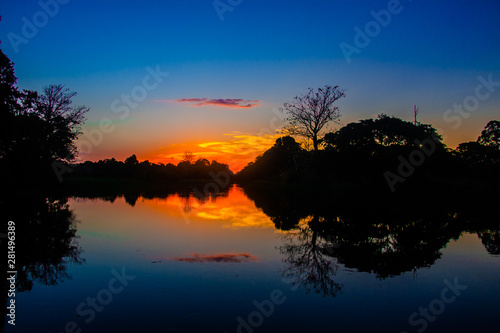 Foto Por do sol Rio Amazonas