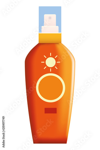 Sun bronzer bottle cosmetic product
