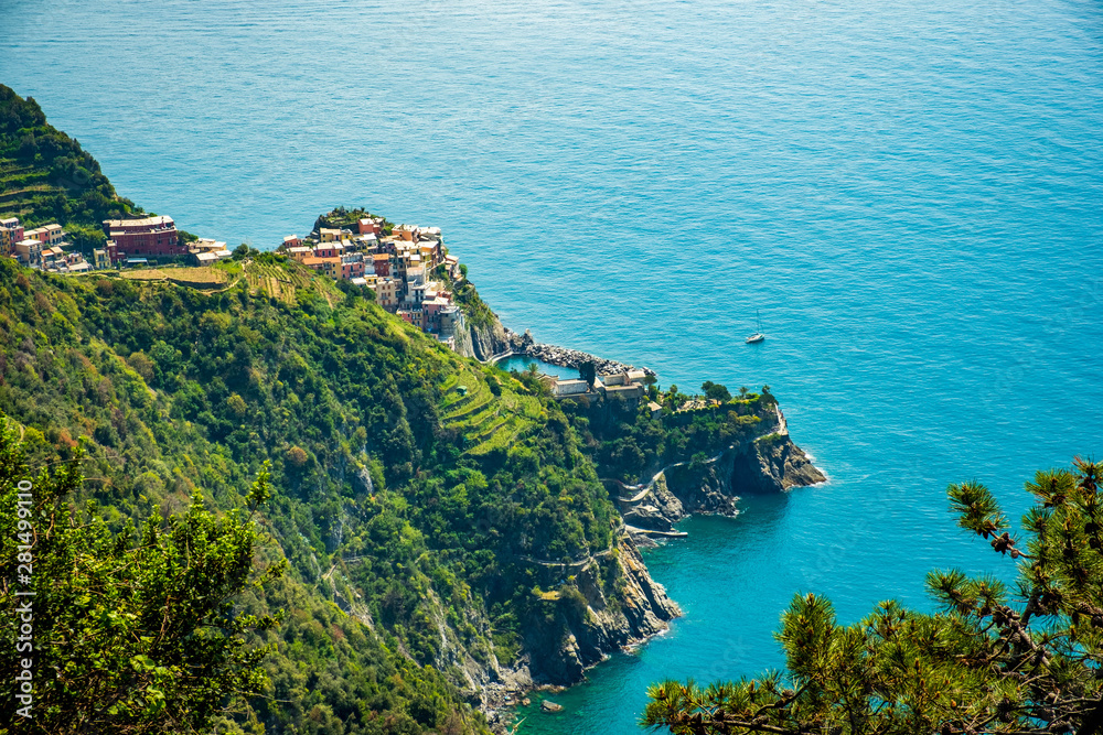 Panorama Vernazza, Cinque Terre parco nazionale, Liguria, Italia