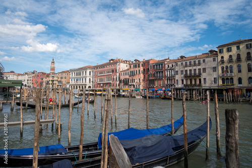 Rialto Bridge Panorama in Venice, Italy