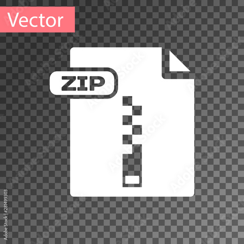Fotografía White ZIP file document