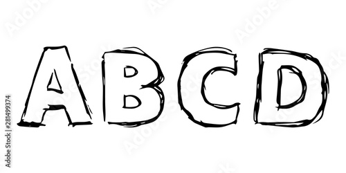 Hand Drawn Latin Alphabet