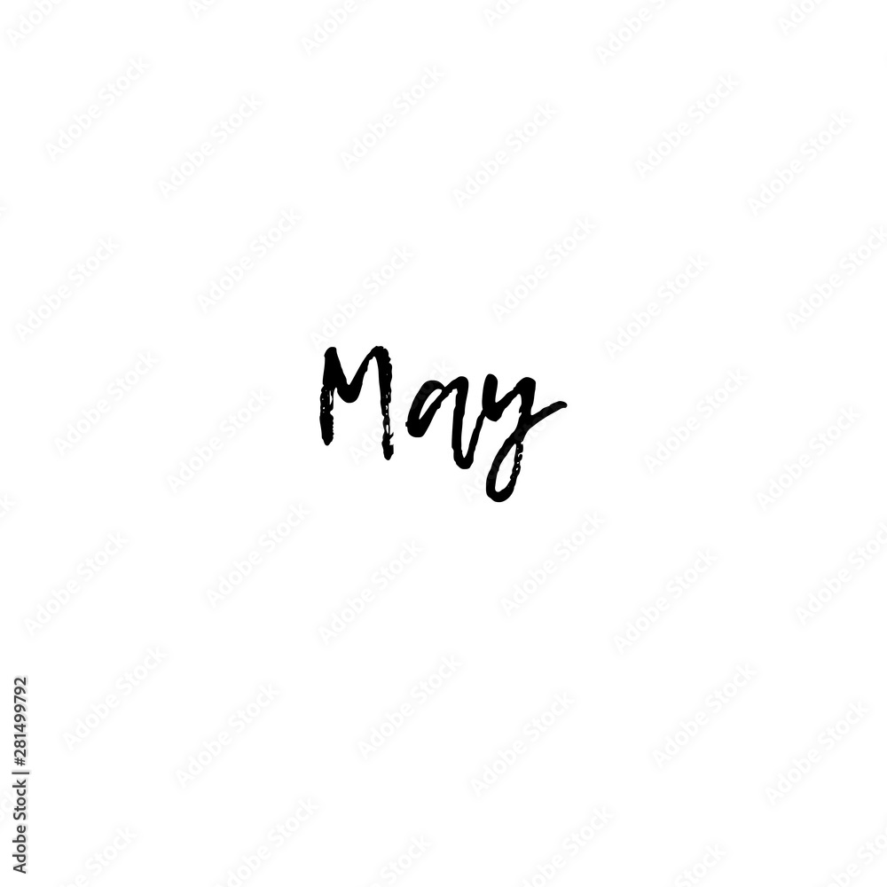 Word 'May' on a white background. Can be used for greeting cards, banner, poster etc. Word 'May' on a white background. Can be used for greeting cards, banner, poster etc.