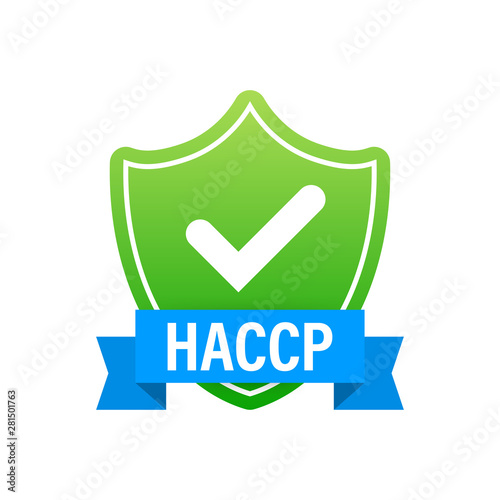 HACCP - Hazard Analysis Critical Control Points icon with award or checkmark