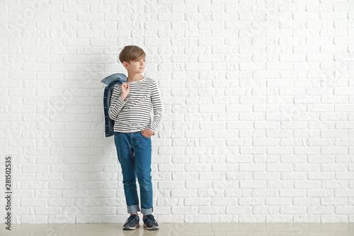 Stylish boy in jeans clothe...