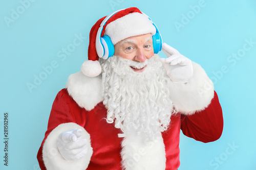 Portrait of Santa Claus lis...