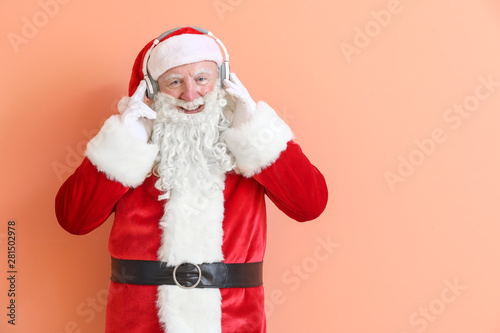 Portrait of Santa Claus lis...