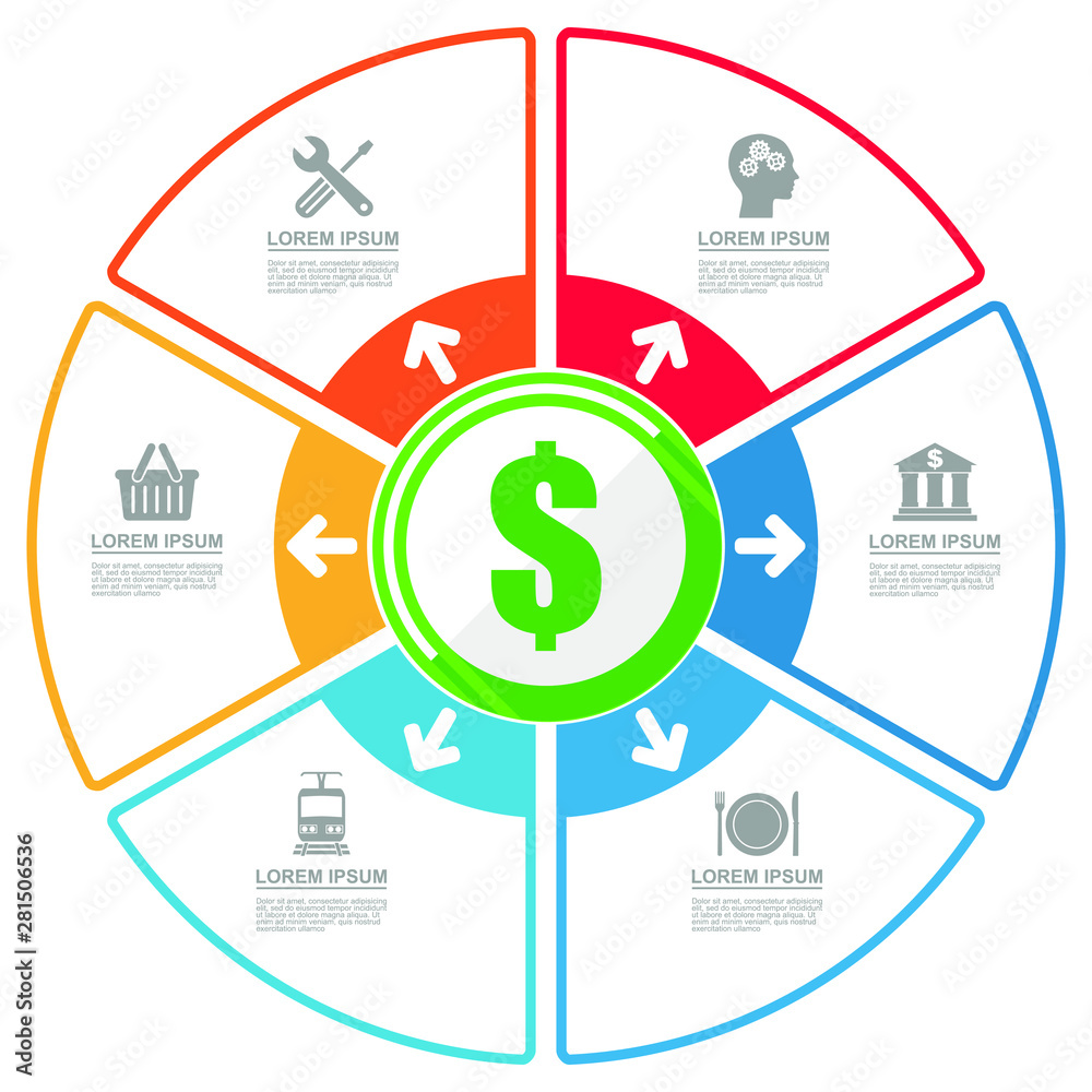 Infographic vector template for presentation, chart, diagram, graph ...