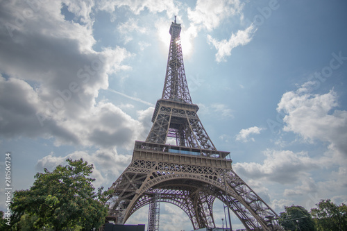 Eiffel Tower in the Sun with beautiful sky © Danny