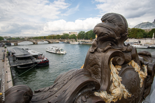 Statues on bridge at Seine, Paris © Danny