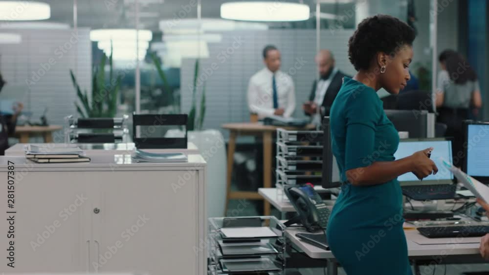 business people working in busy office corporate sales team using computers employees at work