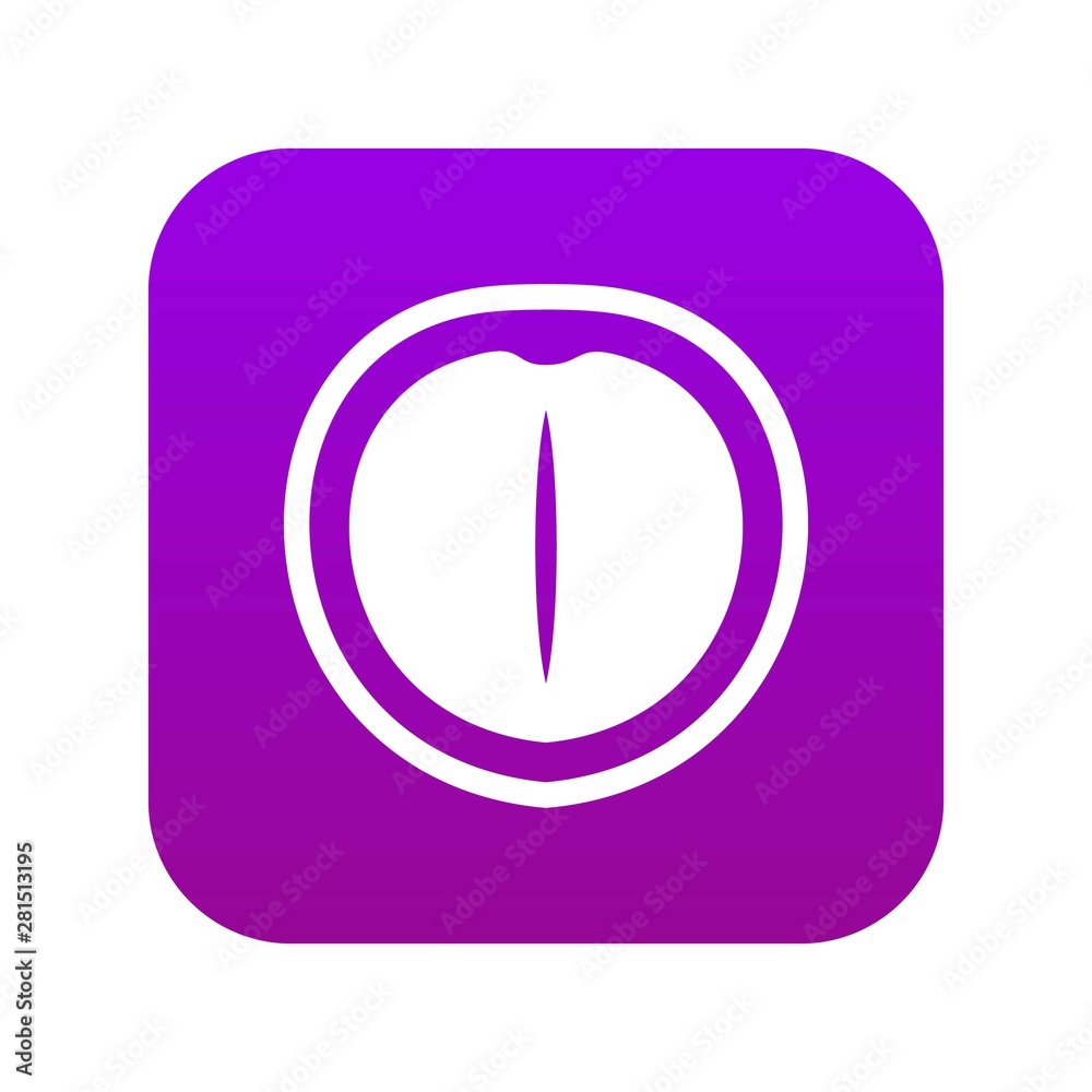 Macadamia nut icon digital purple for any design isolated on white vector illustration Macadamia nut icon digital purple for any design isolated on white vector illustration