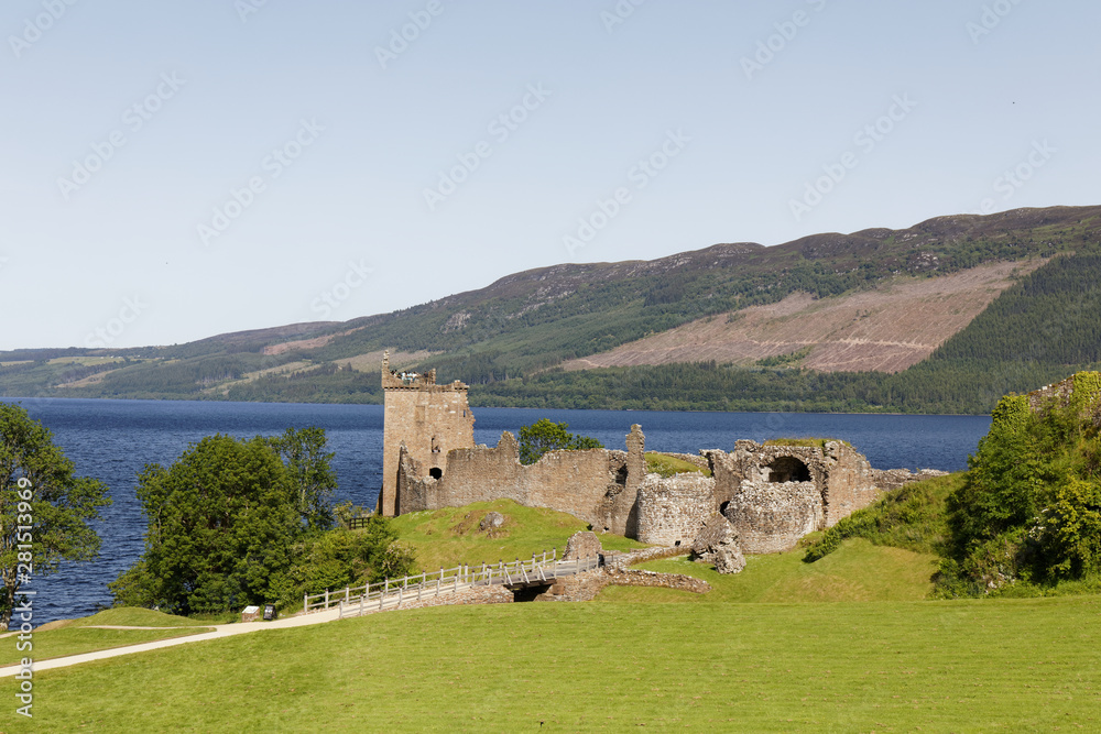 Urquhart Castle on Loch Ness - Strone, Inverness, Highlands, Scotland, United Kingdom