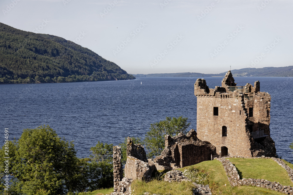 Urquhart Castle on Loch Ness - Strone, Inverness, Highlands, Scotland, United Kingdom