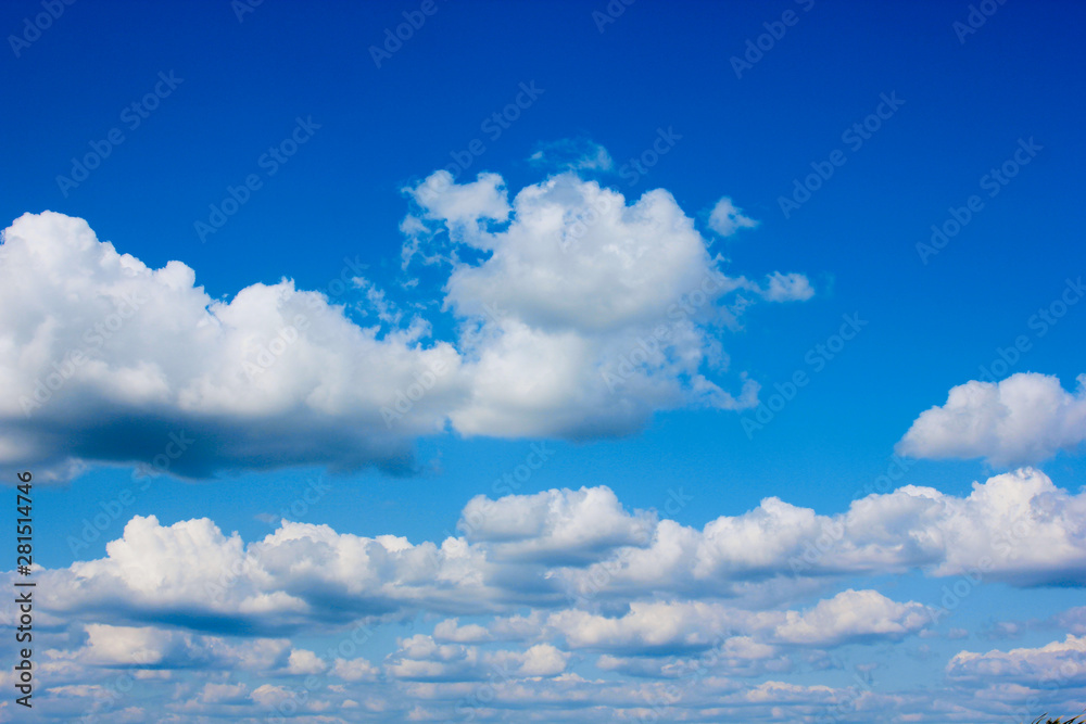 Beautiful  Blue sky and white clouds. Space for text in template.