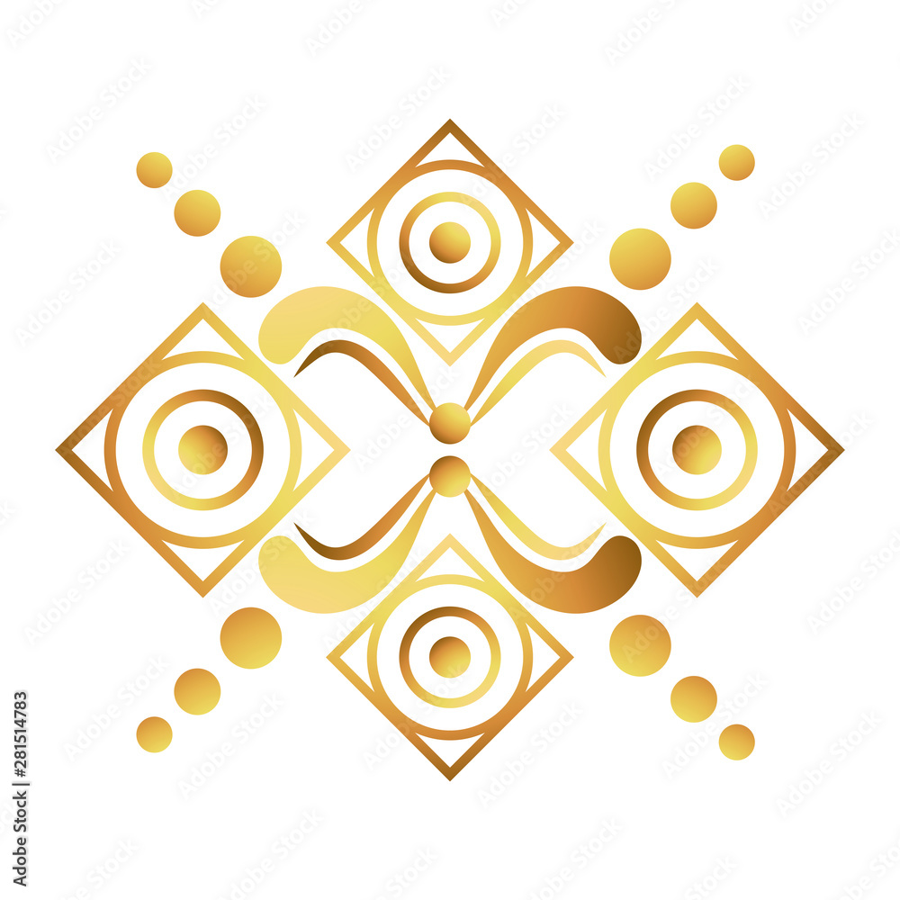 Fototapeta premium Isolated art deco shape design