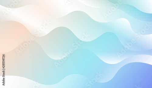 Blurred Decorative Design In Modern Style With Wave, Curve Lines. For Elegant Pattern Cover Book. Vector Illustration with Color Gradient.