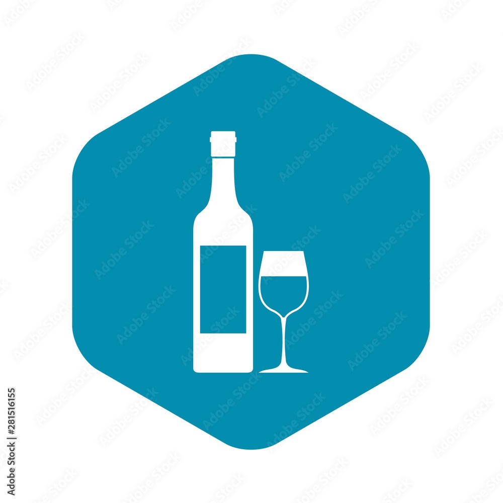 Bottle of wine icon. Simple illustration of bottle of wine vector icon for web Bottle of wine icon. Simple illustration of bottle of wine vector icon for web