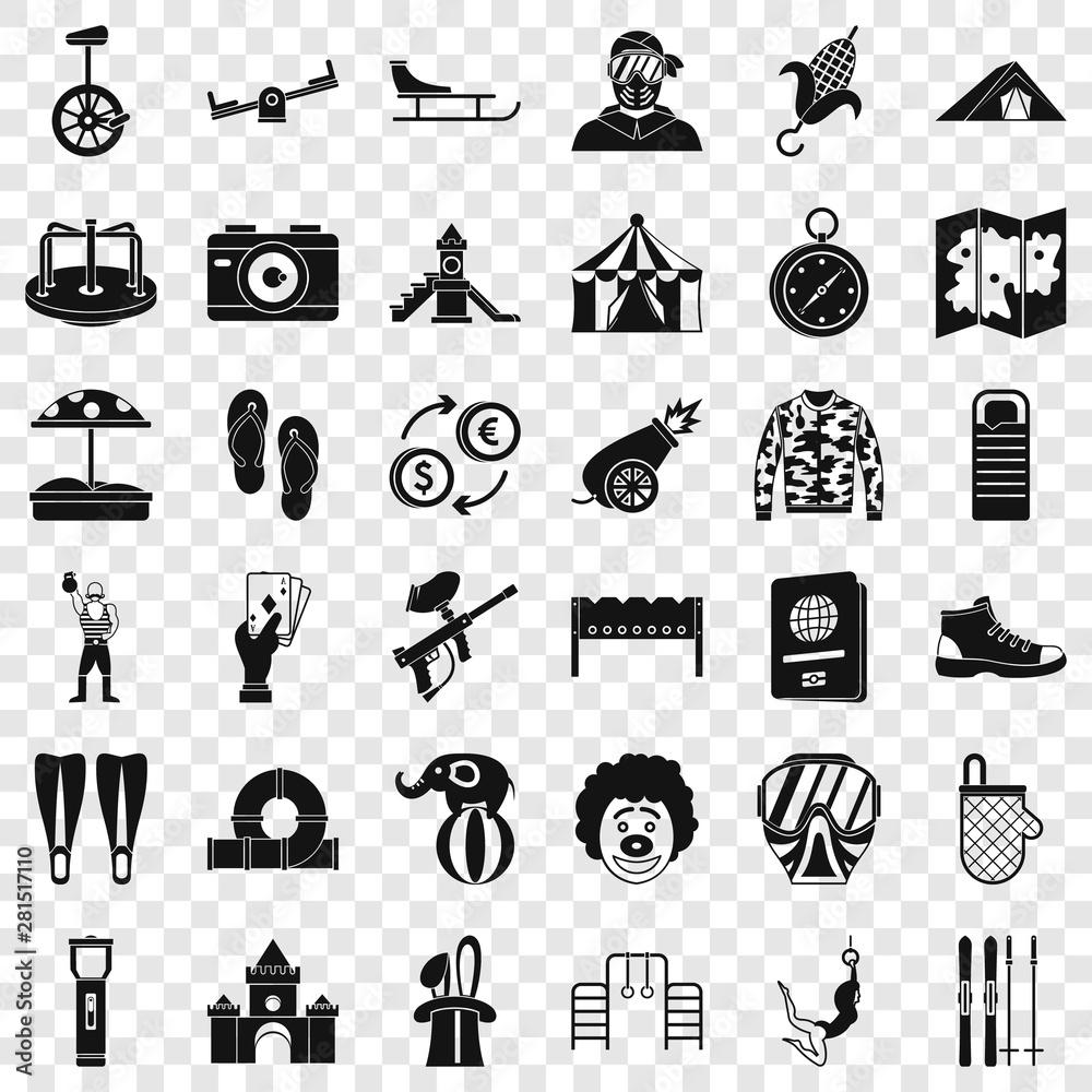 Present icons set. Simple style of 36 present vector icons for web for any design Present icons set. Simple style of 36 present vector icons for web for any design