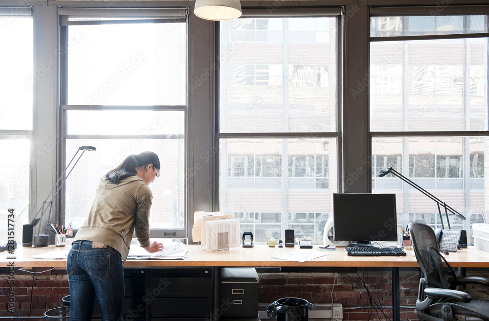 Businesswoman working in office Businesswoman working in office