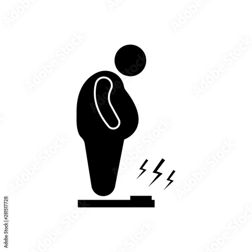 Overweight man icon illustration isolated vector sign symbol