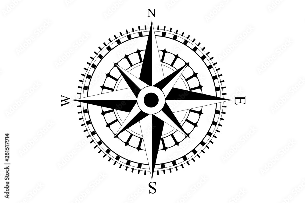 Compass Rose Icon Vector Logo Compass Rose Icon Vector Logo