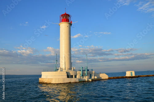 Lighthouse at evening in warm coloros