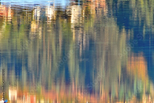 Abstract landscape , Refections on water , Light and colors