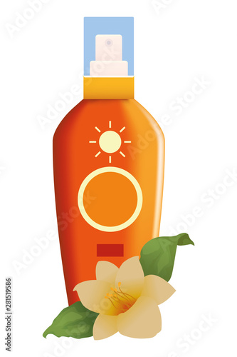 Sun bronzer bottle cosmetic product