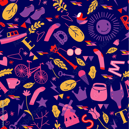 Amsterdam pattern seamless design graphic