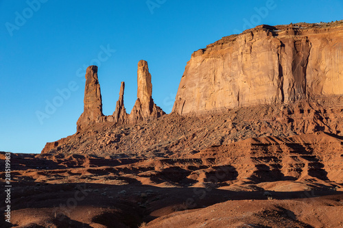Monument Valley Three Sisters Formation 