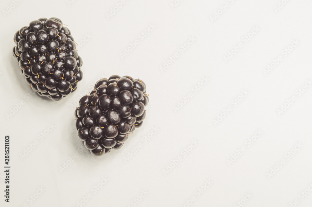 Blackberries isolated on white background. fresh berries Blackberries isolated on white background. fresh berries