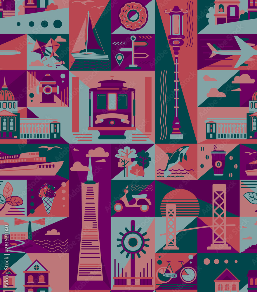 San-Francisco pattern seamless design graphic San-Francisco pattern seamless design graphic