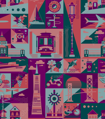 San-Francisco pattern seamless design graphic