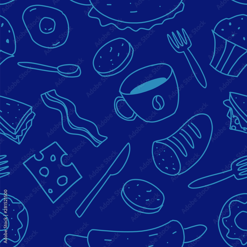Kitchen pattern seamless design graphic Kitchen pattern seamless design graphic