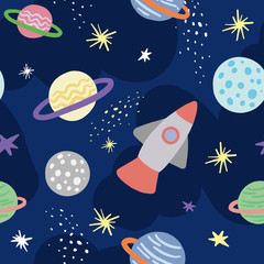 Crédence de cuisine Cosmos patrons Motif graphique cosmos et galaxies  © lkeskinen