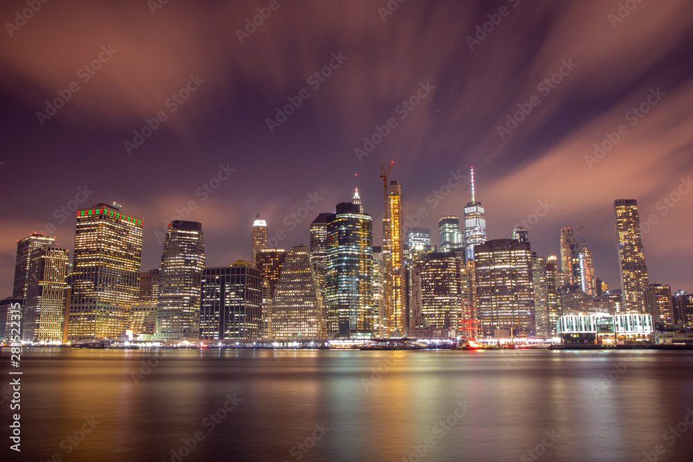 Obraz premium nyc skyline at night