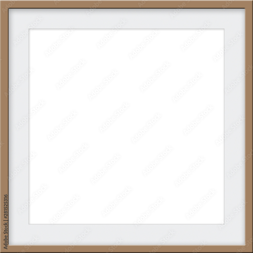 Bronze empty square frame mockup Bronze empty square frame mockup