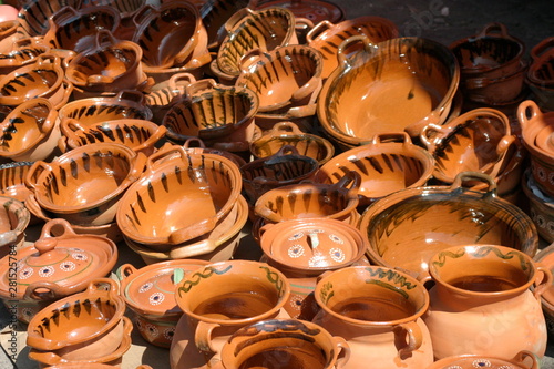 Handmade pottery in Mexico