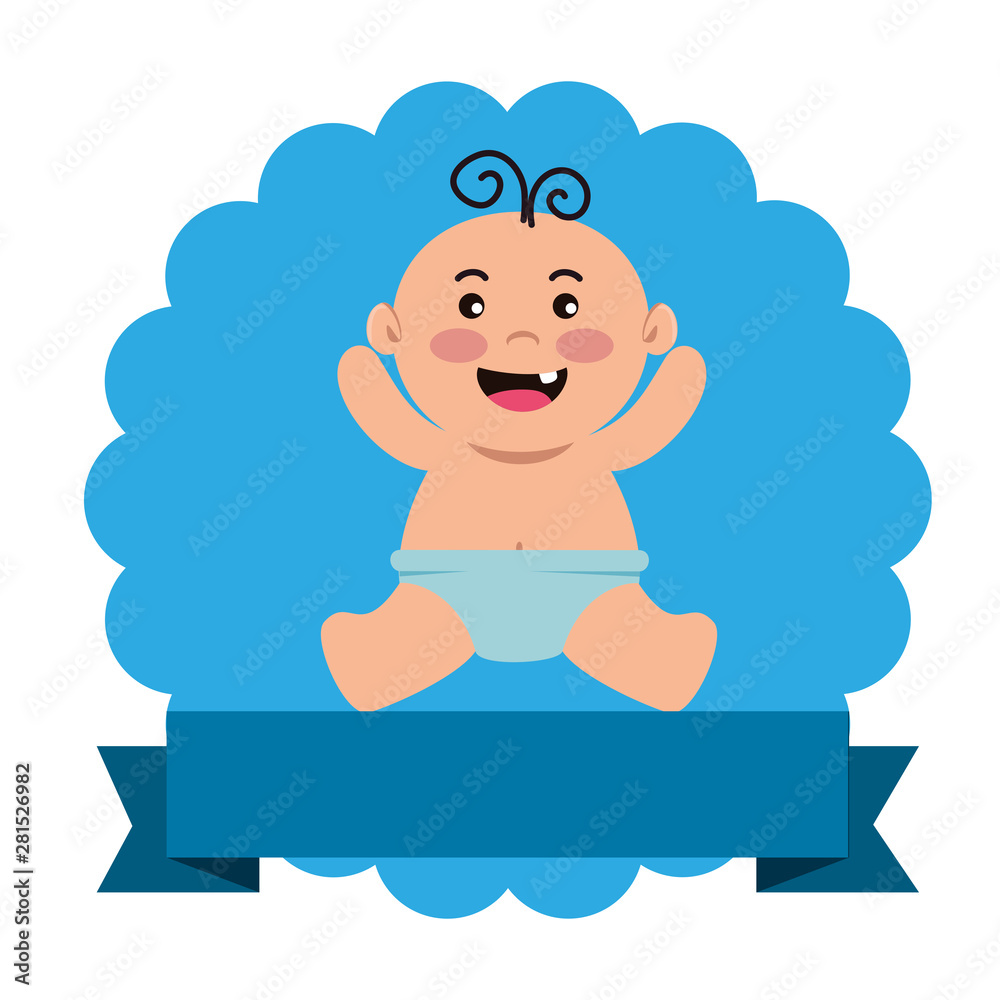 baby shower card with little newborn character baby shower card with little newborn character