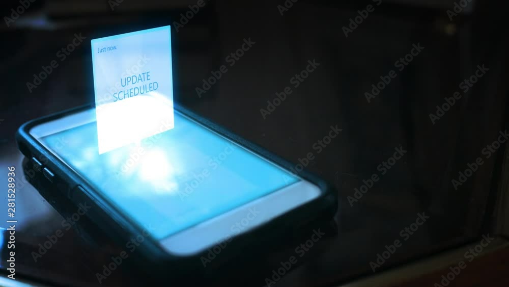 Futuristic Text Message series - Phone update scheduled Futuristic Text Message series - Phone update scheduled