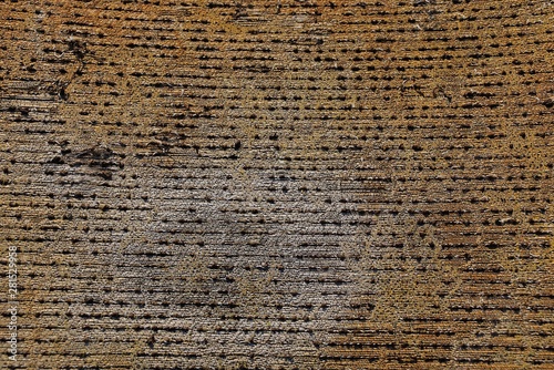 Canvas-taulu brown fabric texture from a piece of old shabby and dirty cloth