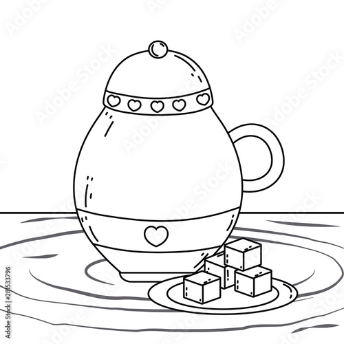 Isolated sugar bowl design vector illustration