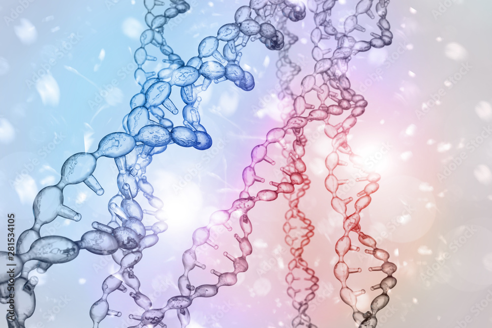 DNA Strands 3D Illustration DNA Strands 3D Illustration