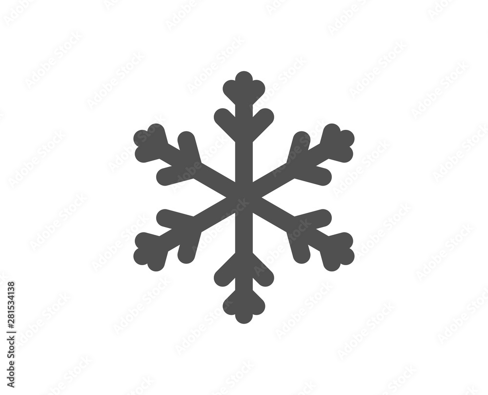 Winter snowflake sign. Snow weather forecast icon. Air conditioning symbol. Classic flat style. Simple snowflake icon. Vector Winter snowflake sign. Snow weather forecast icon. Air conditioning symbol. Classic flat style. Simple snowflake icon. Vector