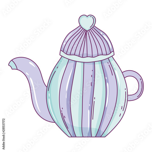 Isolated coffee pot vector design