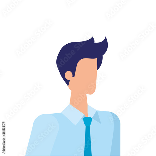 elegant businessman worker avatar character