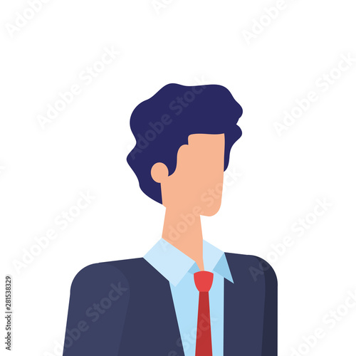elegant businessman worker avatar character