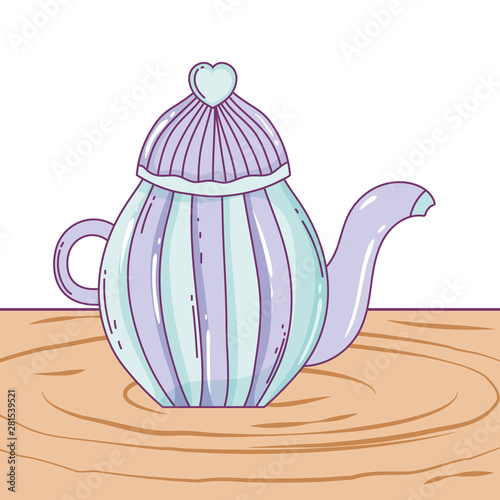 Isolated coffee pot vector design